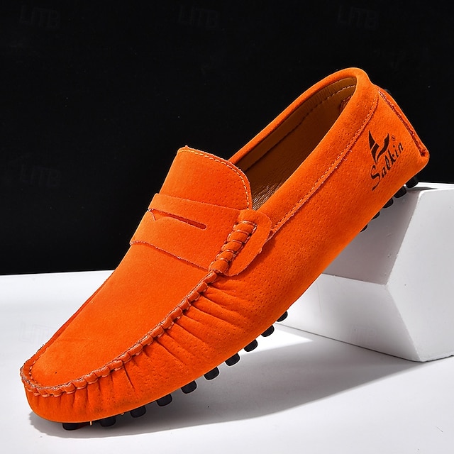 Men's Yellow Loafers Lightweight Slip-On Driving Moccasins Casual Fashion Shoes for Summer Travel, Beach Outings, Parties and Everyday Style
