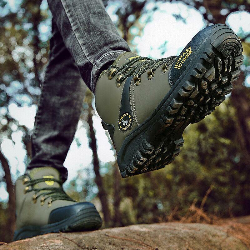 Men’s Trekking Waterproof Slip-on Boots Breathable Outdoor Non-Slip Ankle Boots