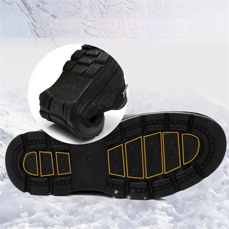 Men's Waterproof Plush Lined Genuine Leather Orthopedic Snow Boot Casual Shoes