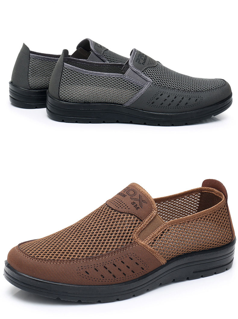 MEN'S EXTENDED WIDTH FOOT AND HEEL COMFORTABLE BREATHABLE MESH SHOES