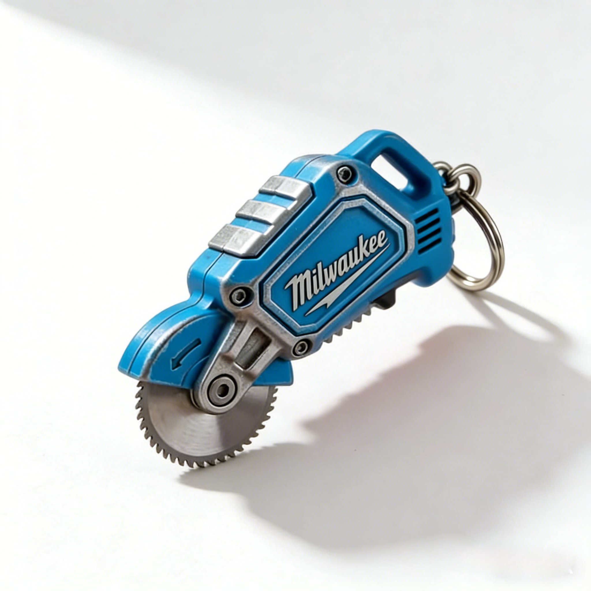 🛠️2-in-1 Milwaukee-Inspired Mini Cut-Off Saw Keychain: On-the-Go Smoothing Tool + Tool Enthusiast Collectible