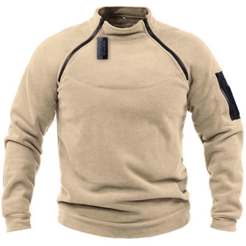 Men's Outdoor Casual Stand Collar Long Sleeve Sweatshirt