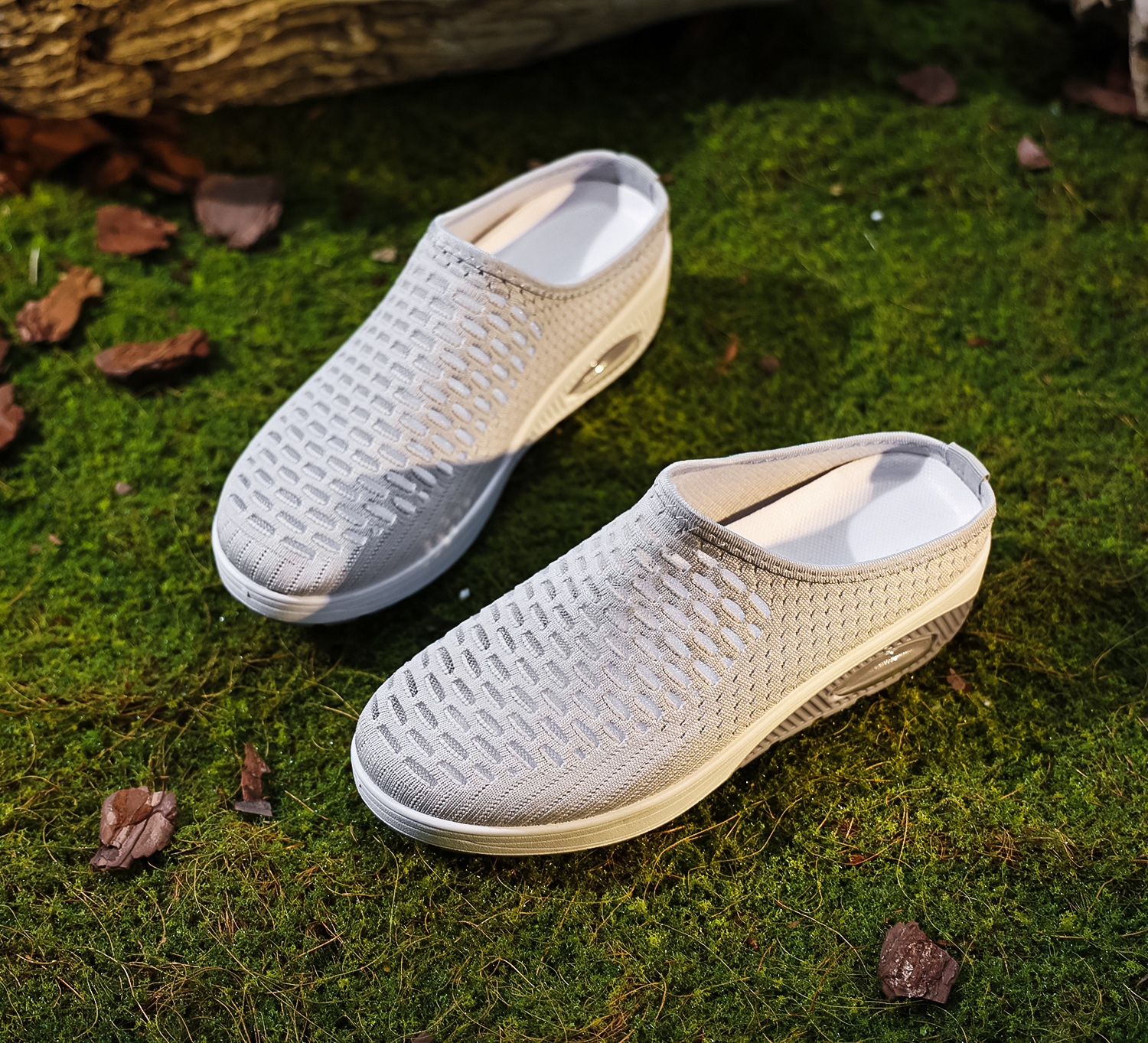 New Arrival✨Women's Air Cushioned Sole Slip-on Orthopedic Mesh Walking Slippers