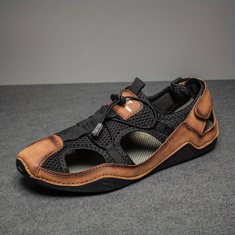 Men's Genuine Leather Non-slip Sandals - Perfect for Outdoor Walking and Hiking in Spring and Summer!