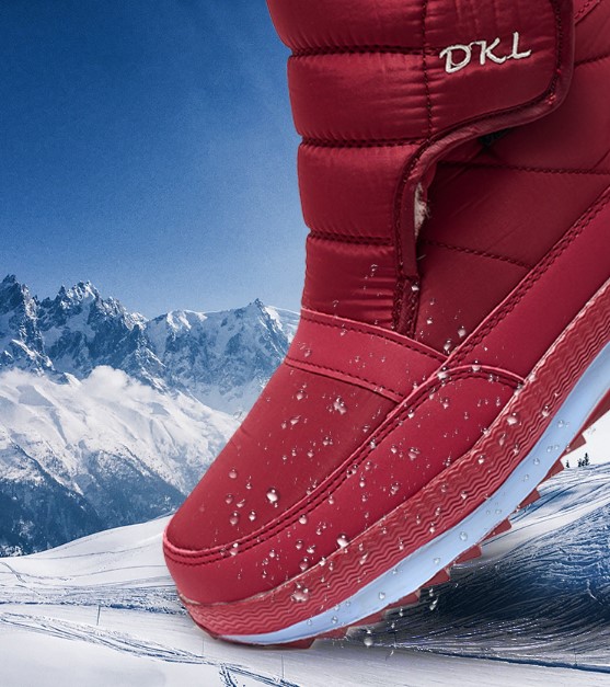 Women's Casual Velcro Winter Warm Ankle Snow Boots