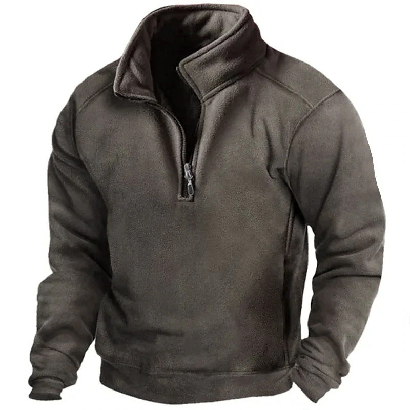 Men's V-neck Fleece Warm Tactical Pullover Sweatshirt