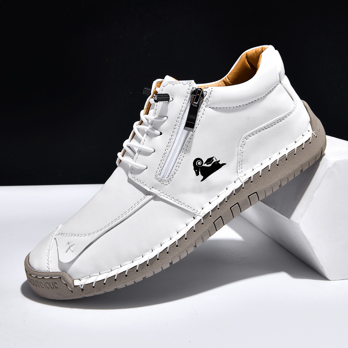 Women's Orthopedic Casual Leather Boots - Arch Support, Waterproof, Pressure Relief for Everyday & Travel