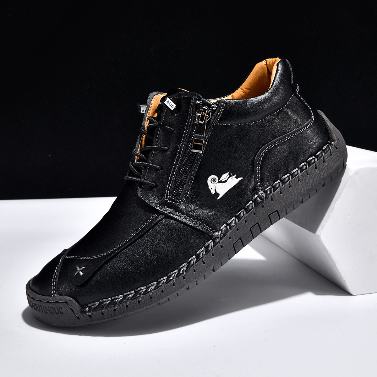 Women's Orthopedic Casual Leather Boots - Arch Support, Waterproof, Pressure Relief for Everyday & Travel