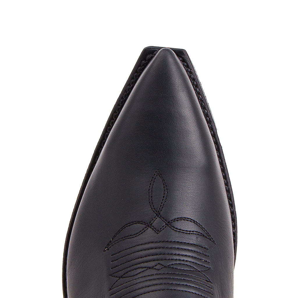 Pointed-toe High-heeled Denim Embroidered High Boots