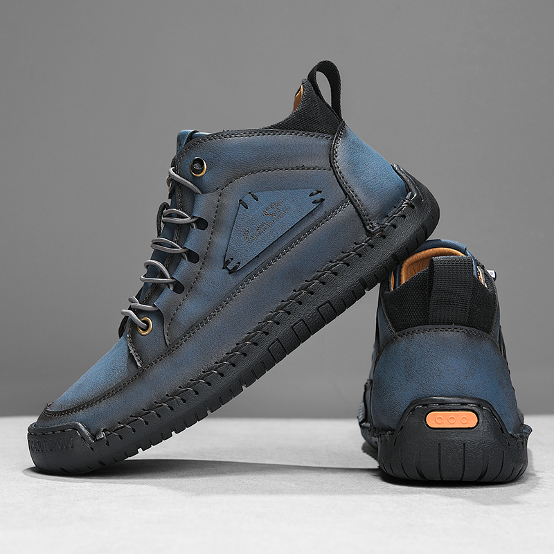 Men’s Rugged Vintage Leather Hiking Boots – Durable, Waterproof & Non-Slip Comfort