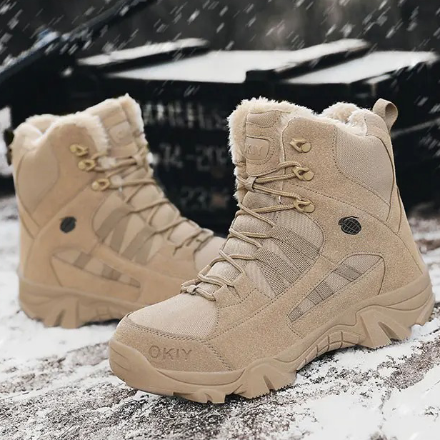 (⏰Limited Time Sale 70% off)Men's Hiking Combat Boots Ankle Supports Military Boots Waterproof Non-Slip Anti-Puncture Work Boots