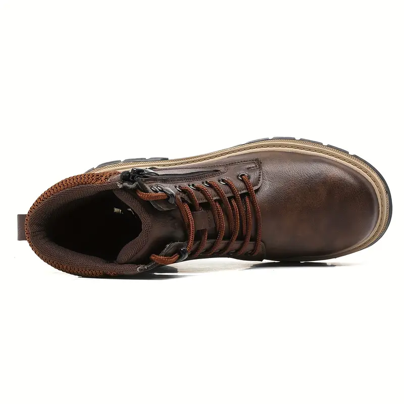 (⏰Limited Time Sale 70% OFF)Men's Steel Toe Boots - Waterproof, Slip-resistant, Puncture-resistant, Scratch-proof and Smash-proof; Orthopedic Arch Support Ankle Support Wide Toe - Ideal for Hiking, Ranch Construction and Warehouses