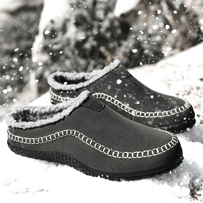 MEN'S COMFORTABLE LINED FLEECE ARCH SUPPORT SHOES