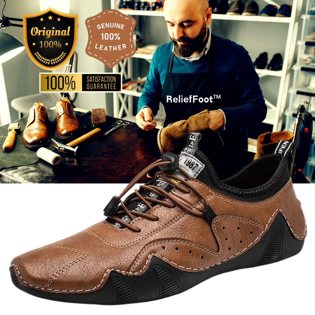 OrthoTrail™ ⏰Promotion - 70% OFF🔥 Men's Handmade Orthopedic Breathable Lace-up Leather Shoes