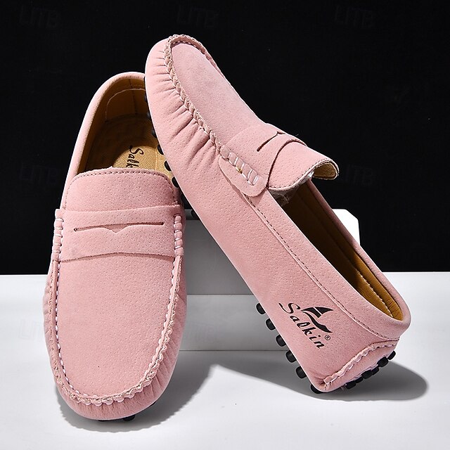 Men's Yellow Loafers Lightweight Slip-On Driving Moccasins Casual Fashion Shoes for Summer Travel, Beach Outings, Parties and Everyday Style