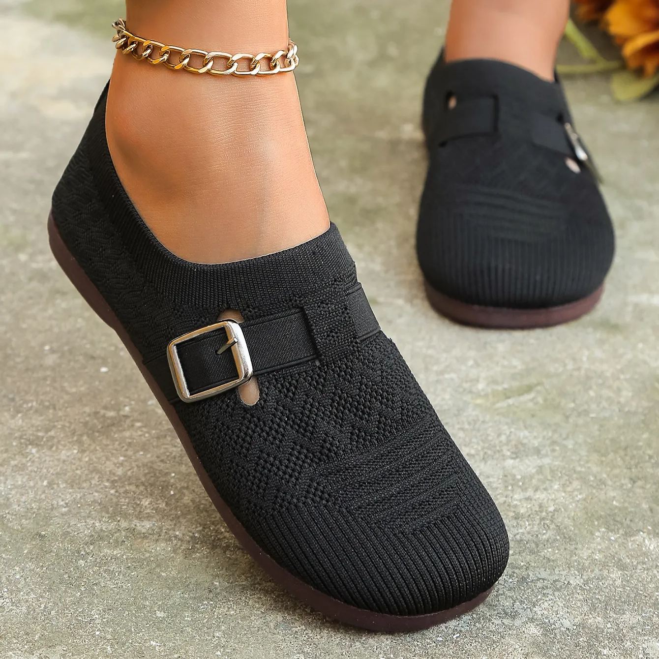 🌸🎉 Trendy Must-Have! Only a Few Left! ✨🥿💫Women's Daily Soft Breathable Arch Support Neuropathic Flat Mule Diabetic Shoes