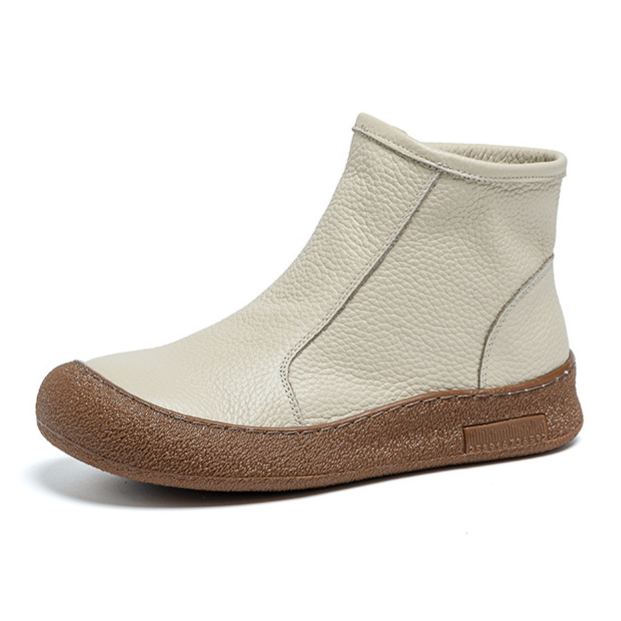 🌸🎉 Trendy Must-Have! Only a Few Left! ✨🥿💫Women's Everyday Comfort Non-Slip Arch Support Leather Back Zipper Boots