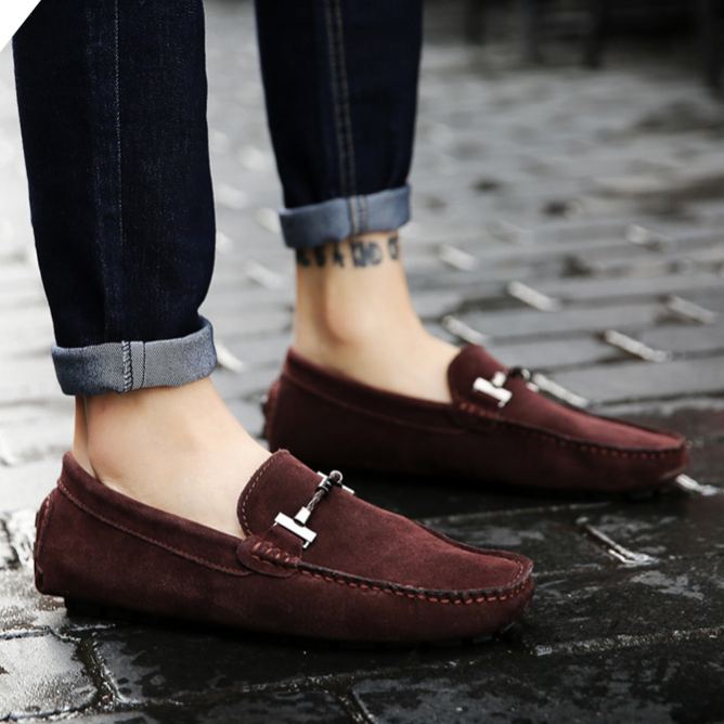 Men's Genuine Leather Driving Shoes — Hand-Stitched, Soft-Soled