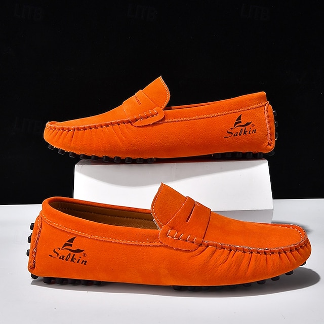 Men's Yellow Loafers Lightweight Slip-On Driving Moccasins Casual Fashion Shoes for Summer Travel, Beach Outings, Parties and Everyday Style