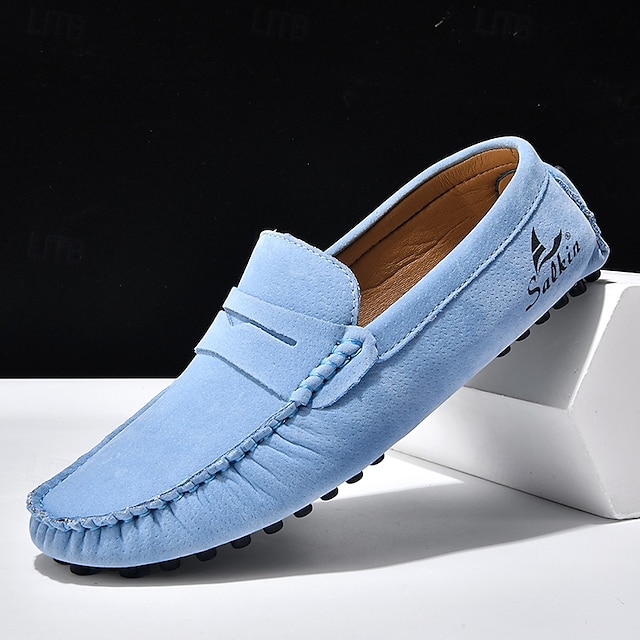 Men's Yellow Loafers Lightweight Slip-On Driving Moccasins Casual Fashion Shoes for Summer Travel, Beach Outings, Parties and Everyday Style