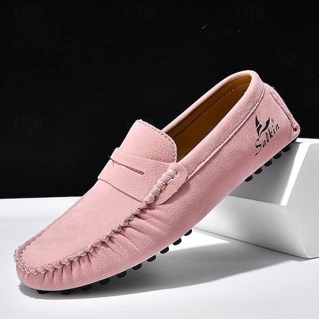 Men's Yellow Loafers Lightweight Slip-On Driving Moccasins Casual Fashion Shoes for Summer Travel, Beach Outings, Parties and Everyday Style