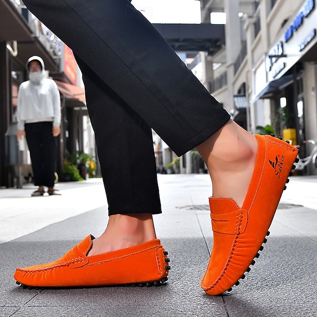 Men's Yellow Loafers Lightweight Slip-On Driving Moccasins Casual Fashion Shoes for Summer Travel, Beach Outings, Parties and Everyday Style