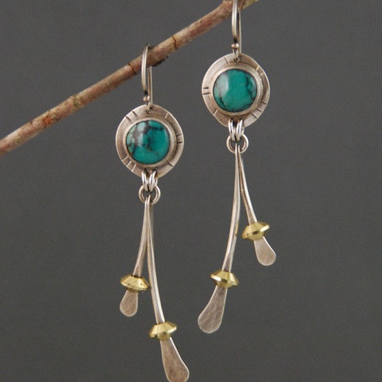 Retro Minimalist Natural Stone Earrings
