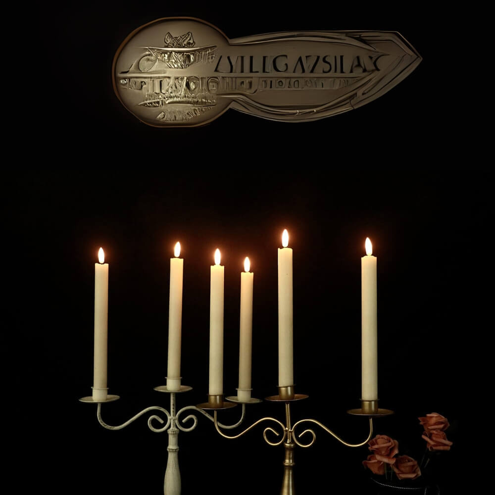 9.8" Halloween Christmas Flameless Ivory Taper Candles (6 PCS)