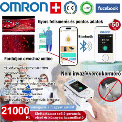 [Japánból importált] Nem invazív Omron vércukormérő nagy pontossággal