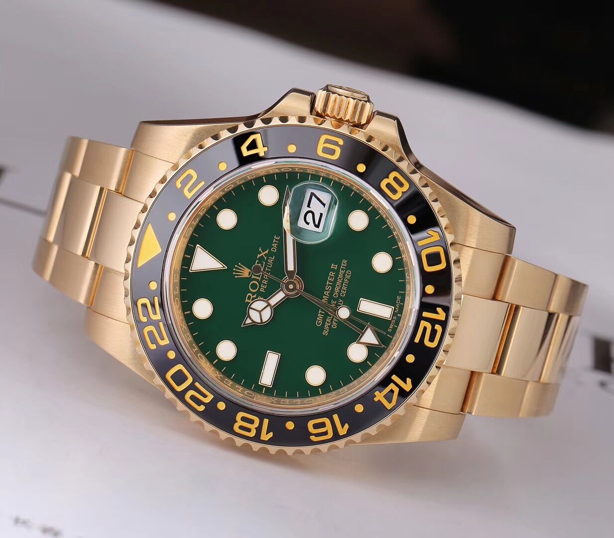 Rolex Greenwich Type II Series 116718-LN-78208 Green Disc Watch