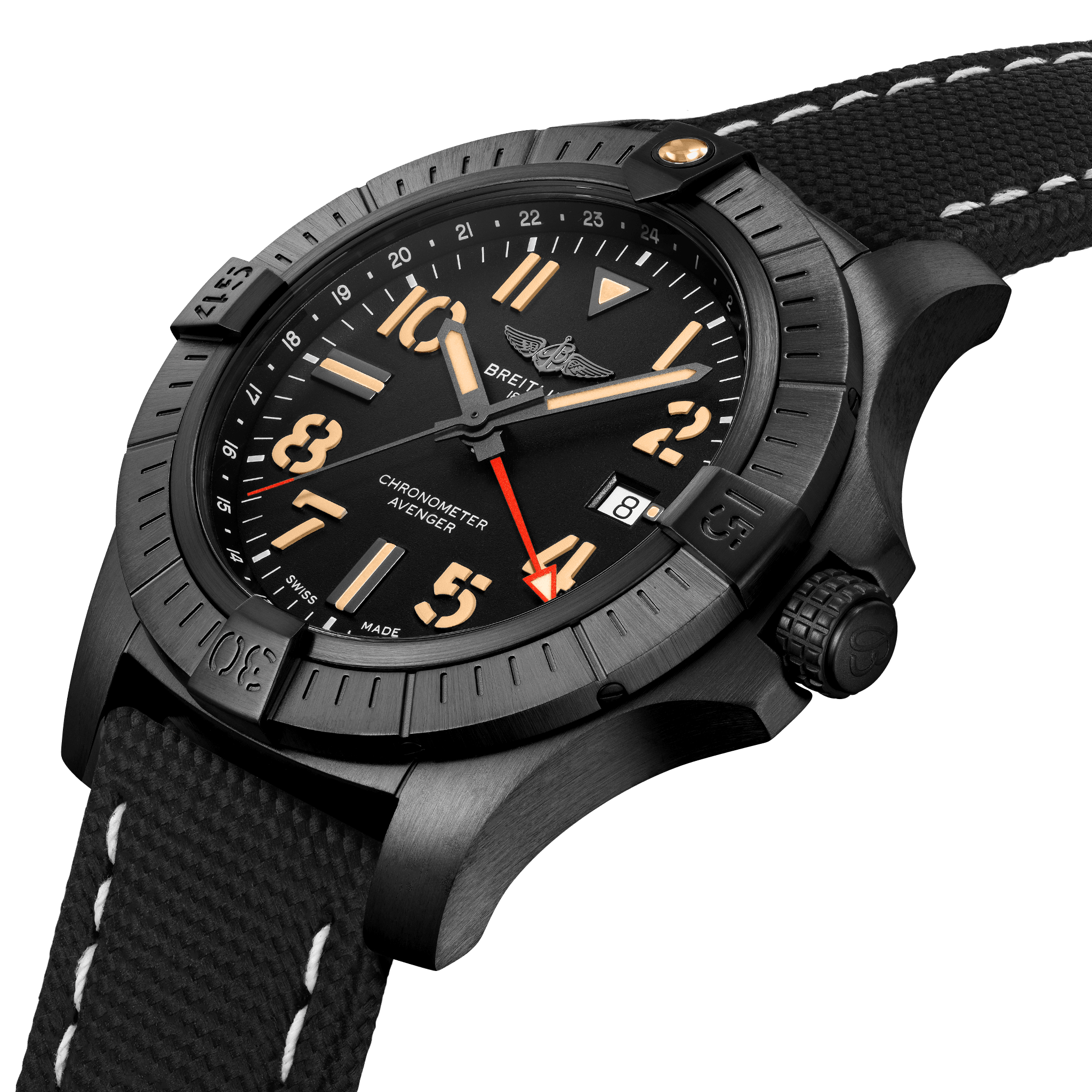 Avenger World Time Night Mission Automatic Watch 45 (Avenger Automatic GV32395101B1X3