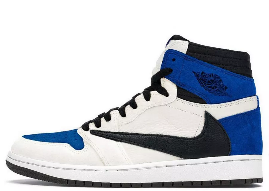 [Free shipping] [Cash on delivery] FRAGMENT X TRAVIS SCOTT X AIR JORDAN 1 "MILITARY BLUE" [Genuine]