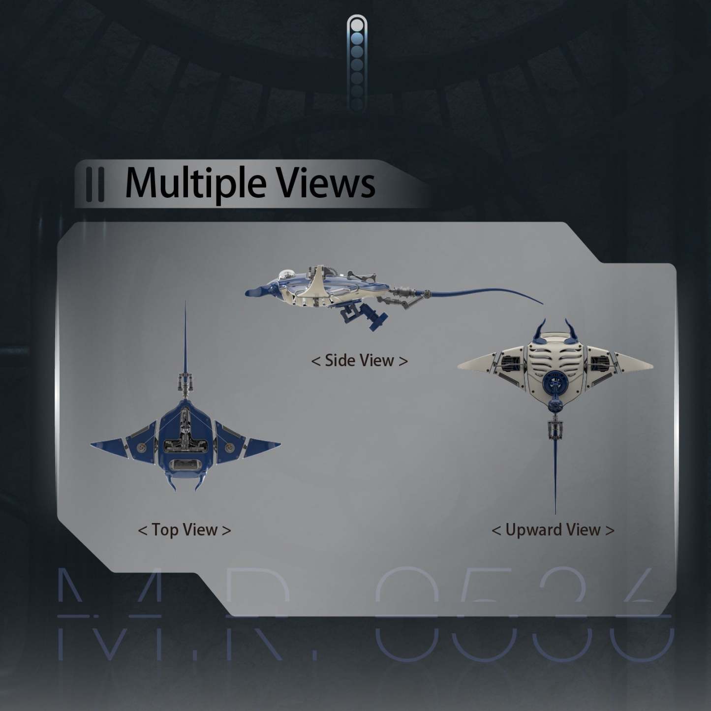 Steampunk Mobula Manta Ray Mechanical 3D Metal Model Building Kits 200+PCS