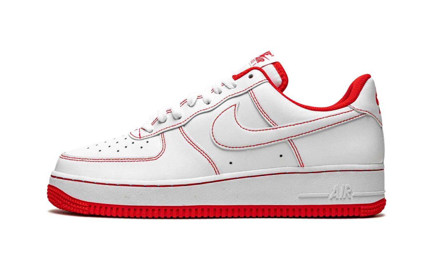 1 Low 7 ��Contrast Stitch White University Red