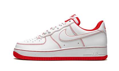 1 Low 7 ��Contrast Stitch White University Red