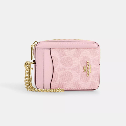 Zip Card Case In Signature Canvas