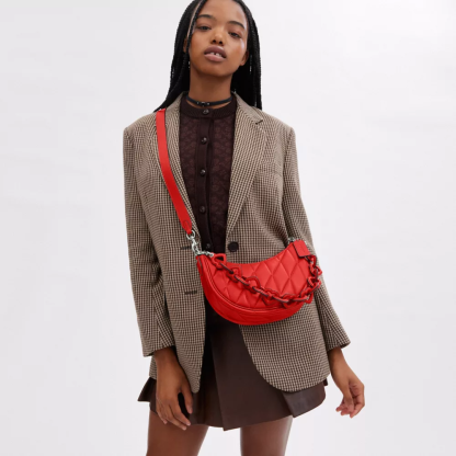 Mira Shoulder Bag With Pillow Quilting And Heart Strap