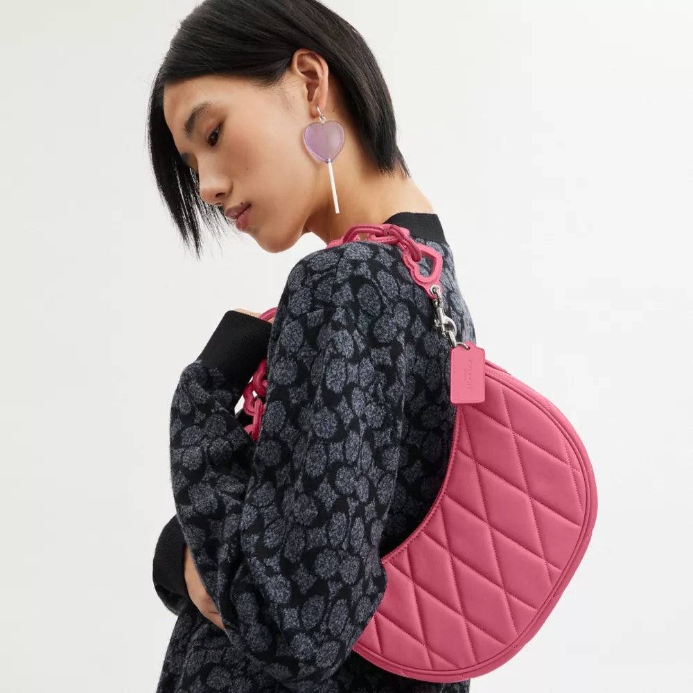 Mira Shoulder Bag With Pillow Quilting And Heart Strap