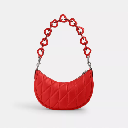 Mira Shoulder Bag With Pillow Quilting And Heart Strap