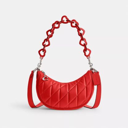 Mira Shoulder Bag With Pillow Quilting And Heart Strap