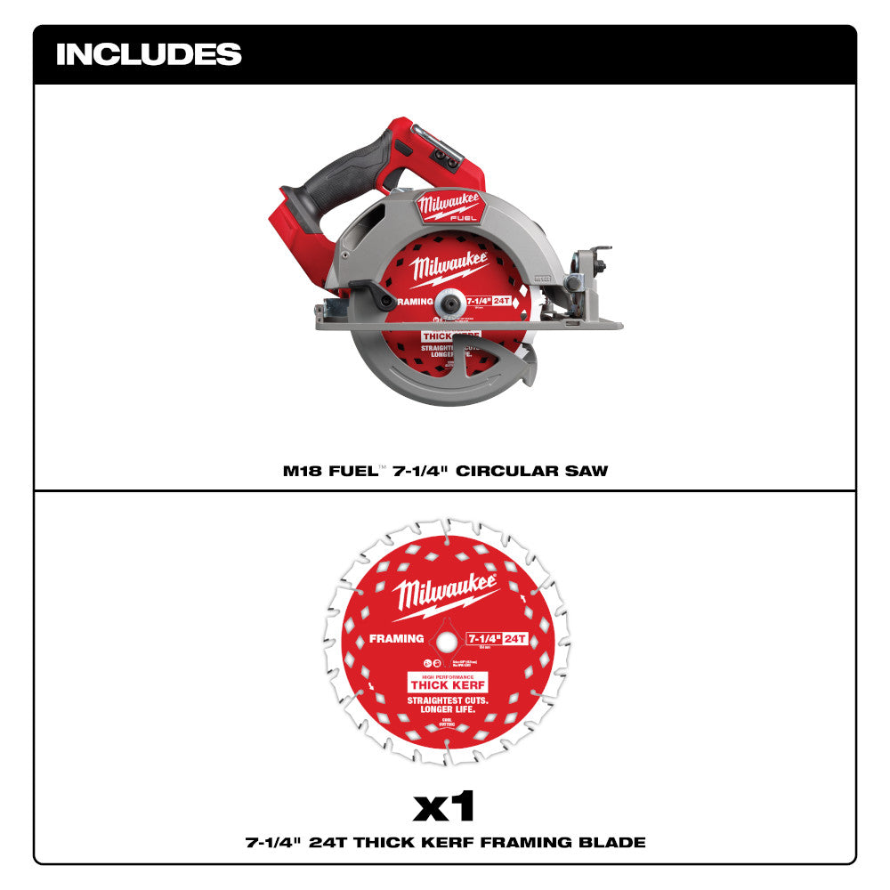 M18 FUEL 18V 7-1/4" Cordless Circular Saw - Bare Tool