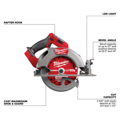 M18 FUEL 18V 7-1/4" Cordless Circular Saw - Bare Tool
