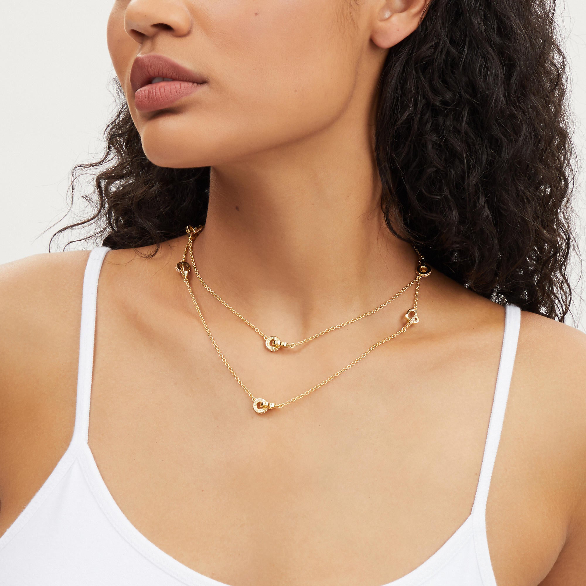 Coathtch Coathtth Outlet Interlocking Open Circle Heart Long Necklace