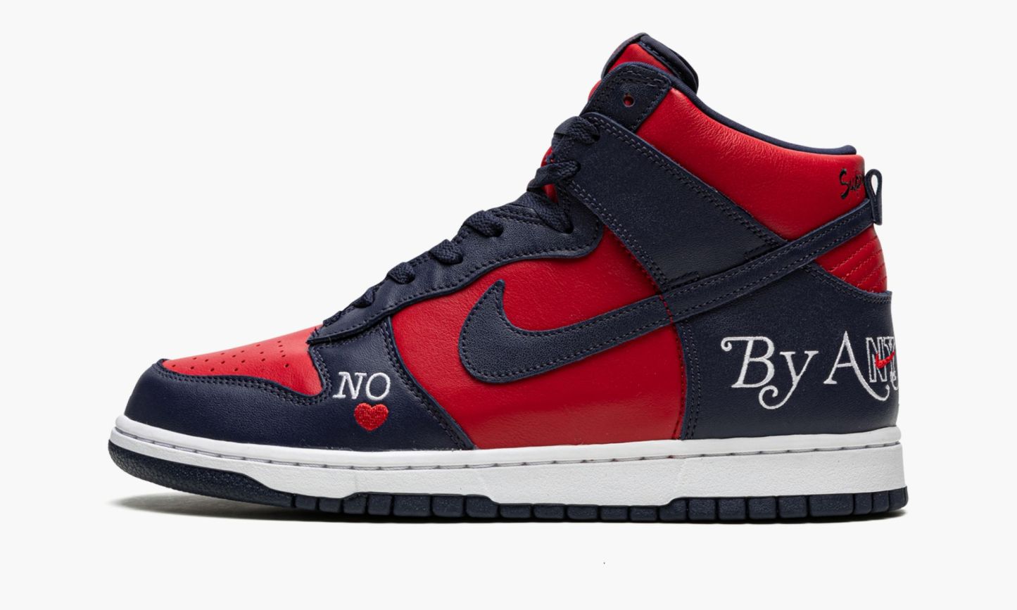 High ��Supreme By Any Means Navy/Red