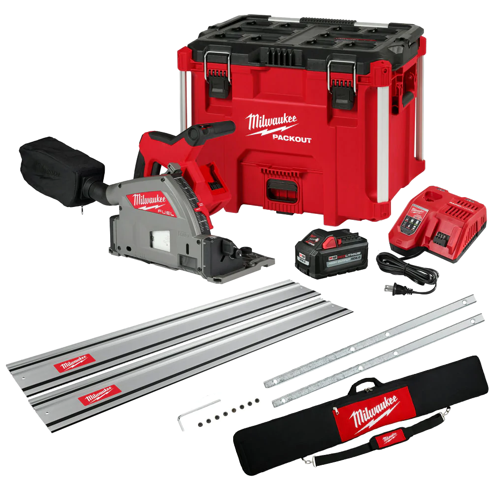 M18 Track Saw Kit w/ Packout and 2 55 Inch Tracks with Bag