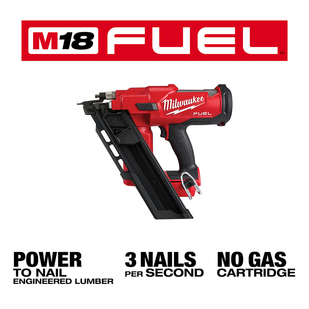 M18 FUEL 18V 30 Degree Lithium-Ion Framing Nailer - Bare Tool
