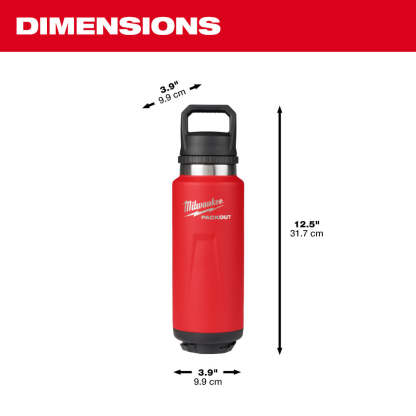 48-22-8397R PACKOUT 36oz Red Insulated Bottle with Chug Lid