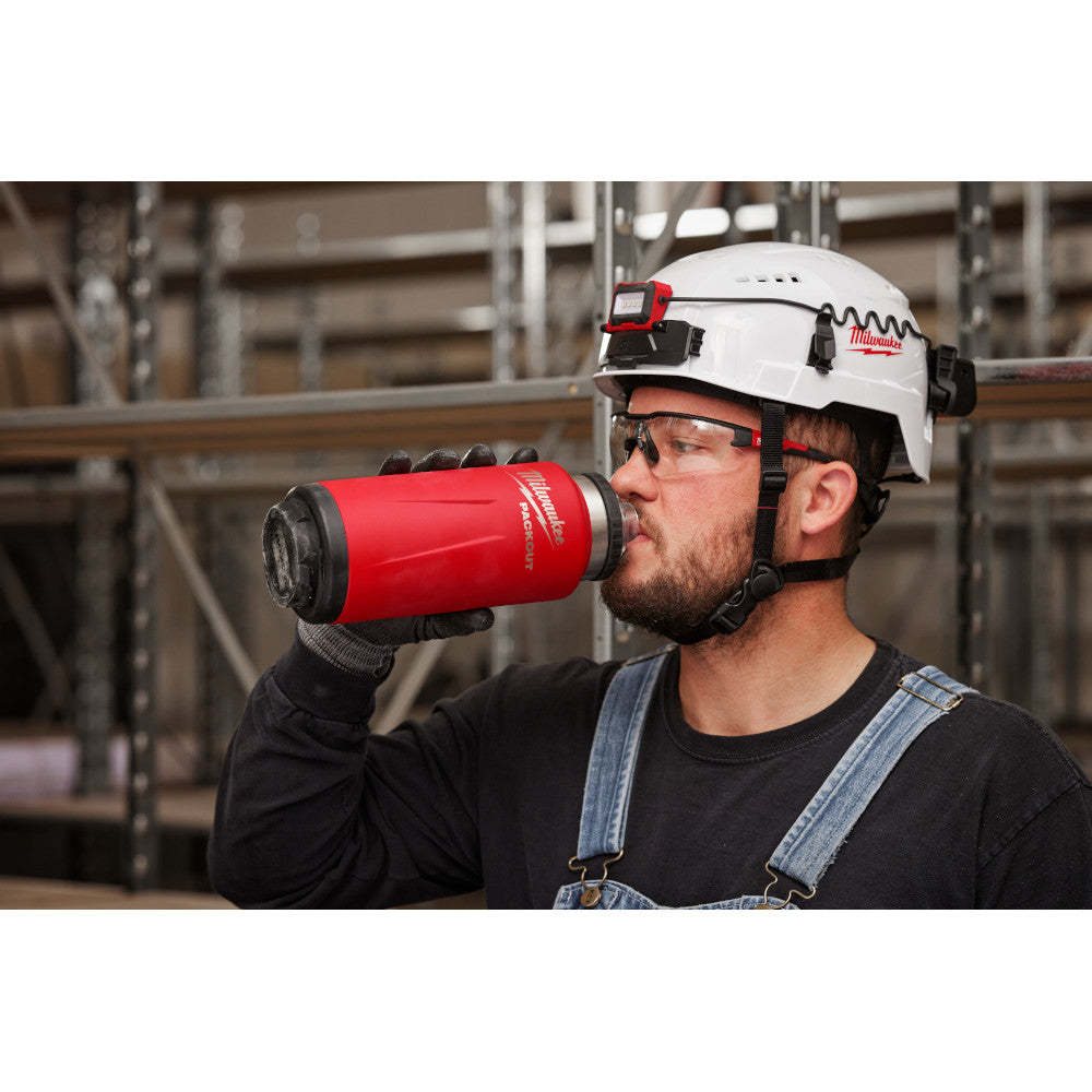 48-22-8397R PACKOUT 36oz Red Insulated Bottle with Chug Lid