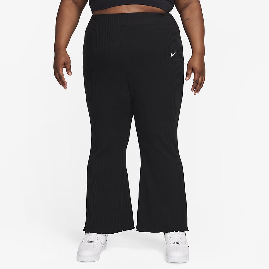 Women's High-Waisted Ribbed Jersey Pants