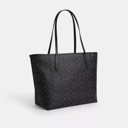 City Tote In Signature Canvas With Halloween Graphic